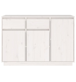 Buffet Blanc 110x34x75 cm Bois massif de pin