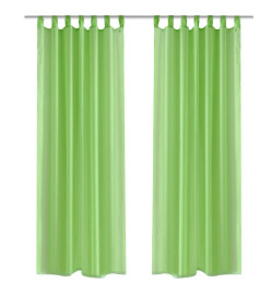 Rideau fin Vert pomme 140x245 cm 2 pcs