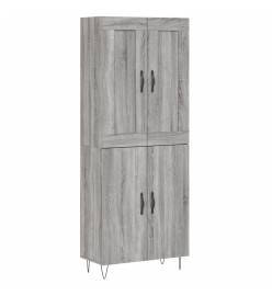 Buffet haut Sonoma gris 69,5x34x180 cm Bois d'ingénierie