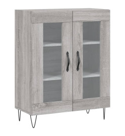 Buffet haut Sonoma gris 69,5x34x180 cm Bois d'ingénierie