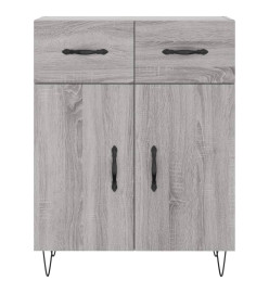 Buffet haut Sonoma gris 69,5x34x180 cm Bois d'ingénierie