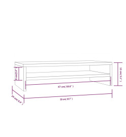 Support de moniteur 50x24x13 cm Bois de pin solide