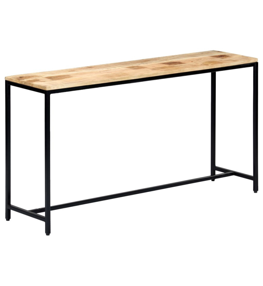 Table console 140 x 35 x 76 cm Bois de manguier massif brut