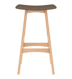 Tabourets de bar lot de 2 marron tissu