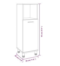 Ensemble d'armoires de salle de bain 3 pcs sonoma gris