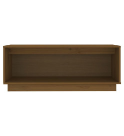 Meuble TV Marron miel 90x35x35 cm Bois de pin massif