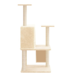 Arbre à chat avec griffoirs en sisal Crème 109 cm