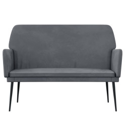 Banc Gris foncé 108x79x79 cm Velours