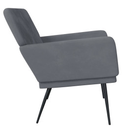 Banc Gris foncé 108x79x79 cm Velours