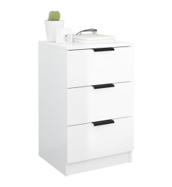 Tables de chevet 2 pcs Blanc brillant 40x36x65 cm