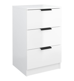 Tables de chevet 2 pcs Blanc brillant 40x36x65 cm