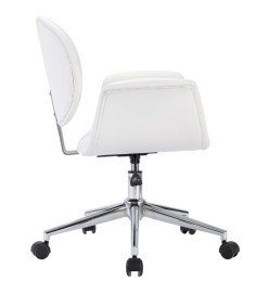 Chaise pivotante de bureau Blanc Similicuir