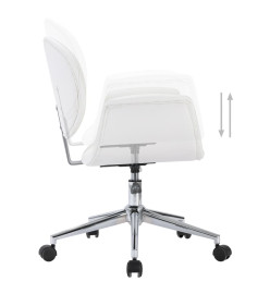 Chaise pivotante de bureau Blanc Similicuir