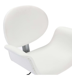 Chaise pivotante de bureau Blanc Similicuir