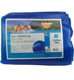 Summer Fun Couverture solaire de piscine d'été Rond 450 cm PE Bleu