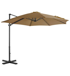 Parasol avec base portable Taupe