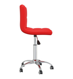 Chaise de bureau pivotante Rouge Similicuir