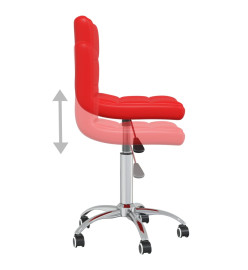 Chaise de bureau pivotante Rouge Similicuir