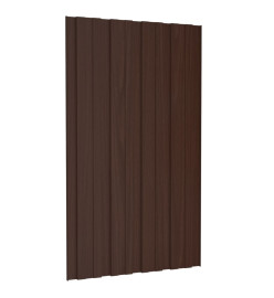 Panneaux de toiture 36 pcs Acier galvanisé Marron 80x45 cm