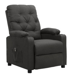 Fauteuil inclinable électrique Gris foncé Tissu