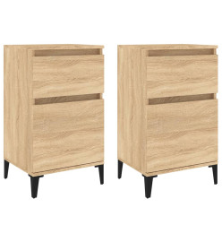 Tables de chevet 2 pcs chêne sonoma 40x35x70 cm