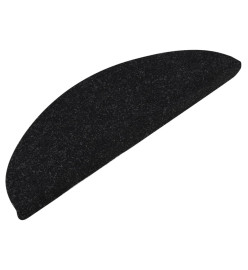 Tapis d'escalier auto-adhésifs 10 pcs noir 65x22,5x3,5 cm