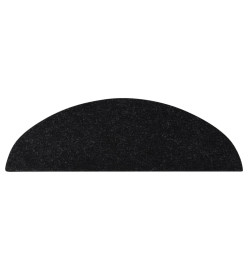 Tapis d'escalier auto-adhésifs 10 pcs noir 65x22,5x3,5 cm