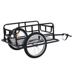 Remorque de bicyclette 130x73x48,5 cm Acier Noir