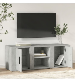 Meuble TV Gris béton 100x31,5x35 cm Bois d'ingénierie