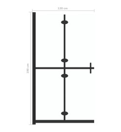 Paroi de douche pliable Verre ESG transparent 120x190 cm