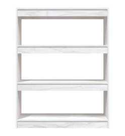 Bibliothèque/Séparateur de pièce Blanc 100x30x103 cm Pin massif