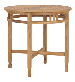 Table de bar Ø 80 cm Bois de teck solide