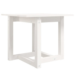 Table basse Blanc 50x50x45 cm Bois massif de pin