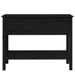 Table console Noir 100x35x75 cm Bois massif de pin