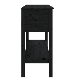 Table console Noir 100x35x75 cm Bois massif de pin