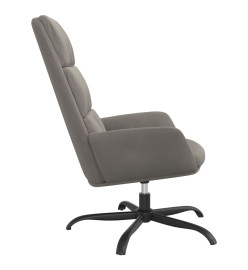 Chaise de relaxation Gris clair Velours