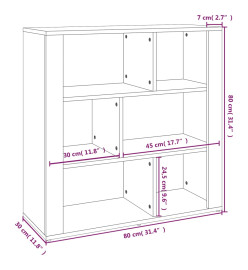 Buffet Noir 80x30x80 cm Bois d'ingénierie