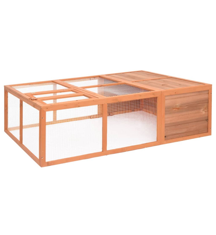 Cage pour animaux de jardin 150x100x50 cm Bois de sapin massif