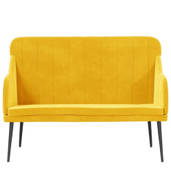 Banc Jaune 110x76x80 cm Velours