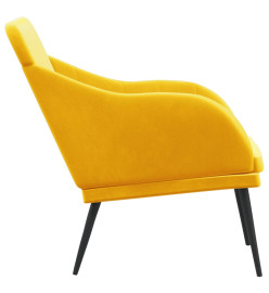 Banc Jaune 110x76x80 cm Velours