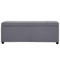 Banc avec compartiment de rangement 116 cm Gris clair Polyester