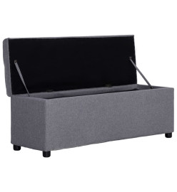 Banc avec compartiment de rangement 116 cm Gris clair Polyester