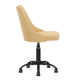 Chaise pivotante de salle à manger Jaune Tissu