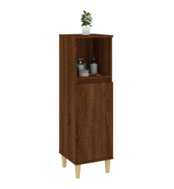 Armoire de bain chêne marron 30x30x100 cm bois d'ingénierie