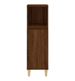 Armoire de bain chêne marron 30x30x100 cm bois d'ingénierie