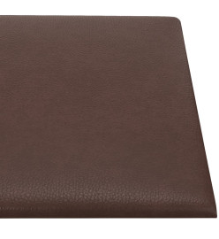 Panneaux muraux 12 pcs Marron 60x30 cm Similicuir 2,16 m²