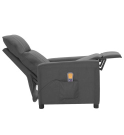 Fauteuil de massage Gris foncé Tissu