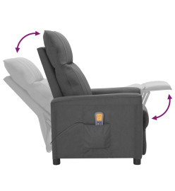 Fauteuil de massage Gris foncé Tissu