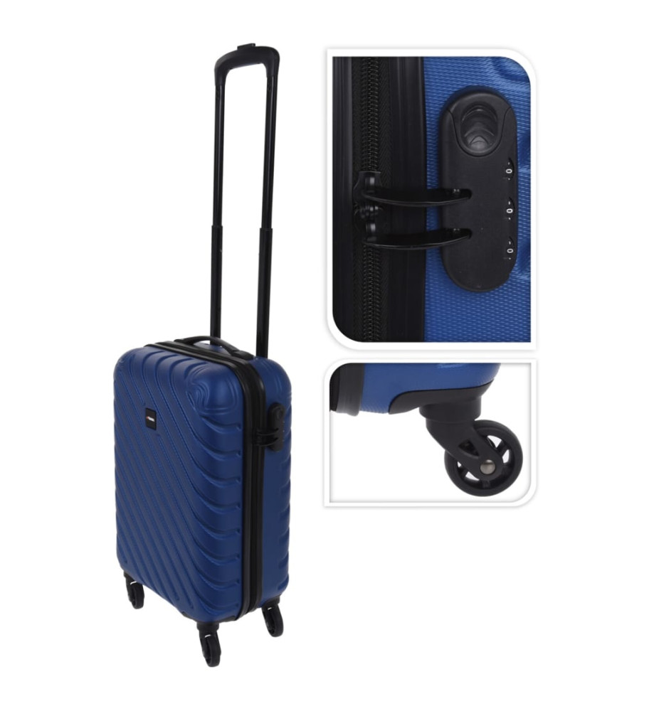 ProWorld Valise design à losanges 28 L bleu foncé