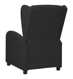 Fauteuil à oreilles noir similicuir